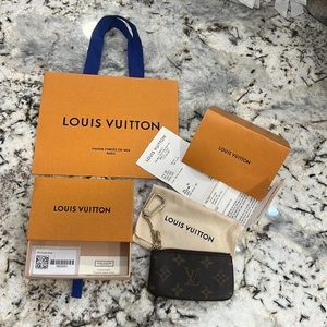 AUTHENTIC Louis Vuitton Key pouch w/ dust bag, box, gift bag, and receipt